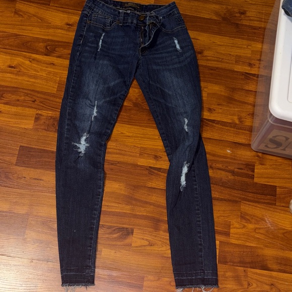 Versace Denim - Versace Dark Blue Distressed Skinny Jeans